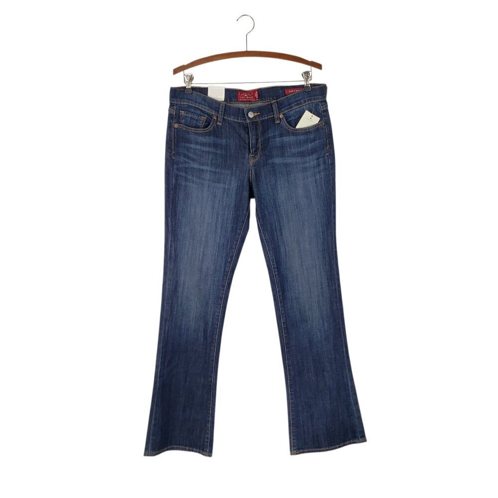 Lucky Brand Charlie Baby Boot Jeans NEW Dark Wash Flap Pocket Womens 12/31